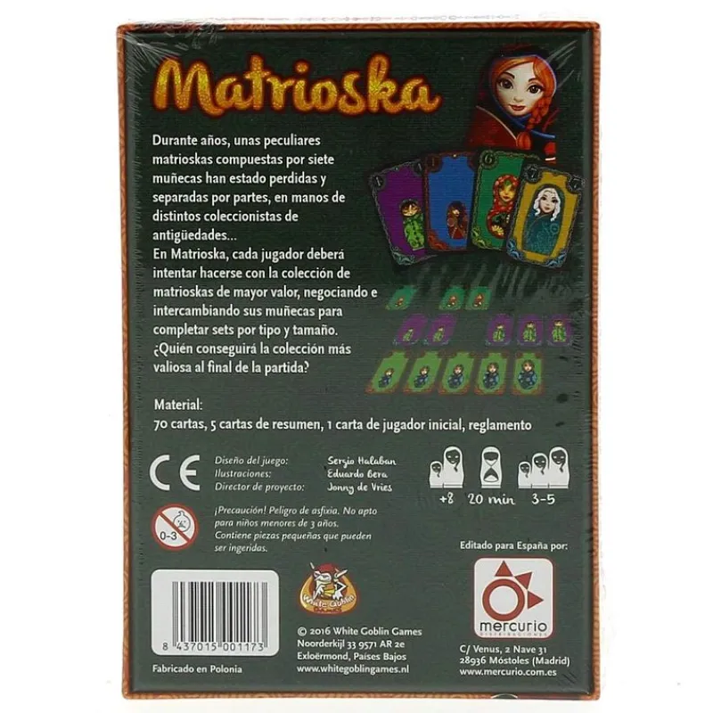 MERCURIO Juegos Para Expertos|Amigos Y Familia-Juego Matrioska