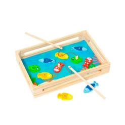 MOLTO Juegos De Madera|Primera Infancia Y Preescolar-Juego Pesca Magnético Madera 12 piezas