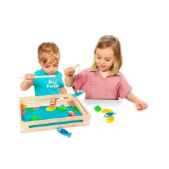 MOLTO Juegos De Madera|Primera Infancia Y Preescolar-Juego Pesca Magnético Madera 12 piezas