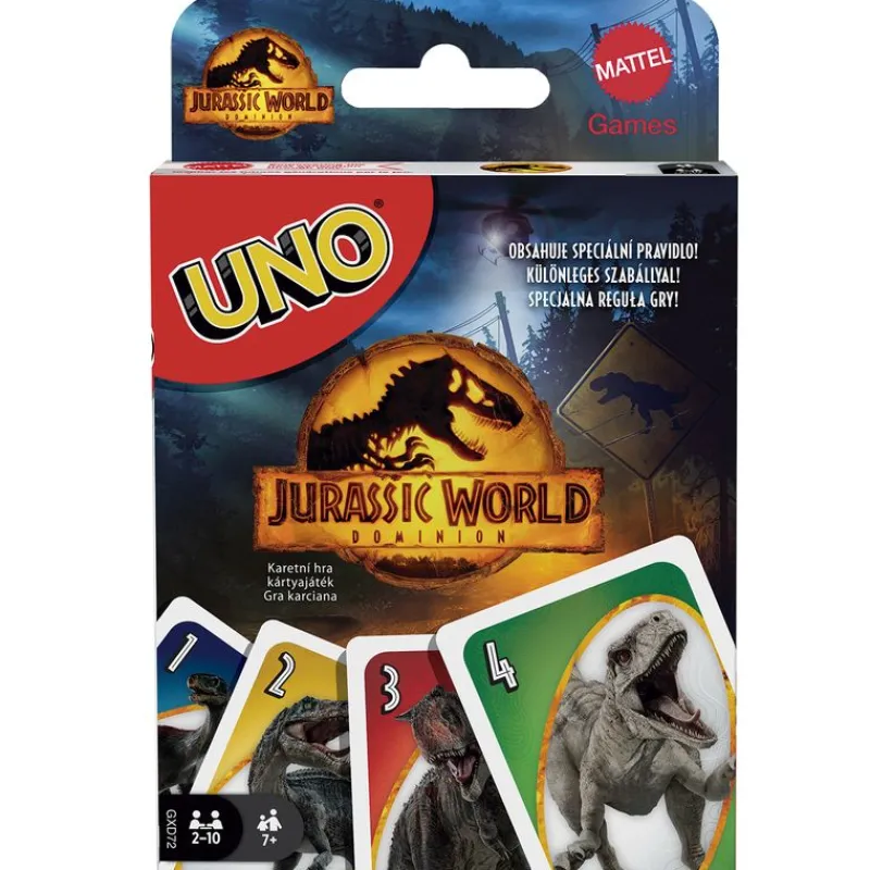 MATTEL Juegos De Mesa-Jurassic World Dominion Uno Juego Cartas