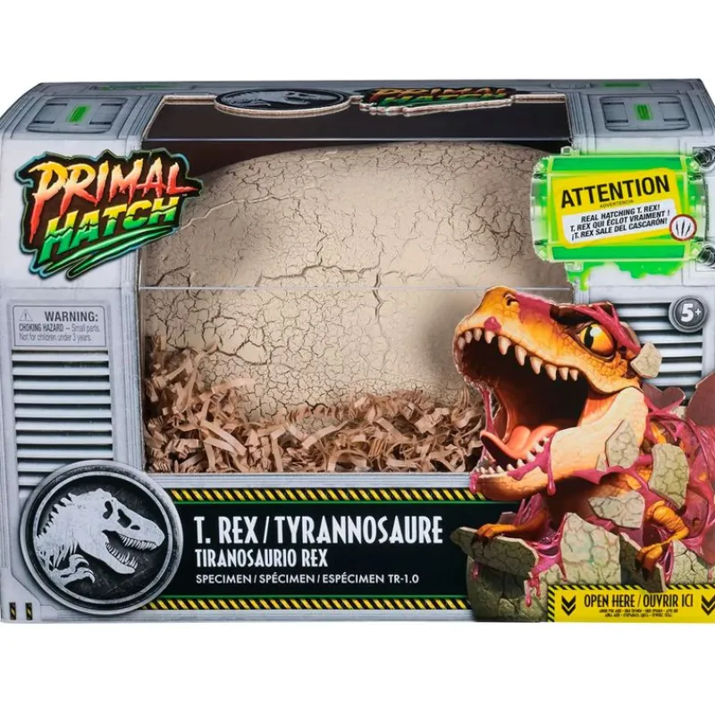 SPIN MASTER Figuras Y Figuras De Acción|Electrónicos-Jurassic World Primal Hatch T-Rex Dinosaurio Interactivo