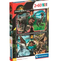 Jurassic World Puzzle 2x60 Piezas*CLEMENTONI