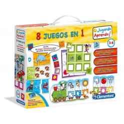 CLEMENTONI Juegos Y Juguetes Educativos-Kit 8 juegos en 1