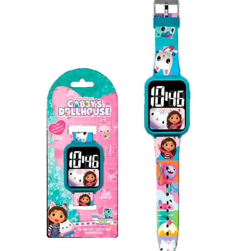 KIDS EUROSWAN Electrónicos-La Casa de Muñecas de Gabby Reloj LED