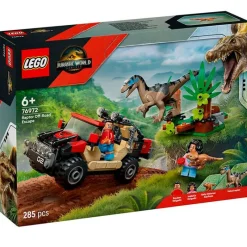LEGO Lego-Jurassic World Huida en Todoterreno y Raptor al Acecho