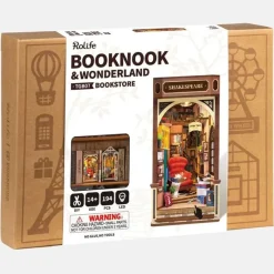 Librería Maqueta Madera Book Nook Sujetalibros*MADNESS TOYS Outlet