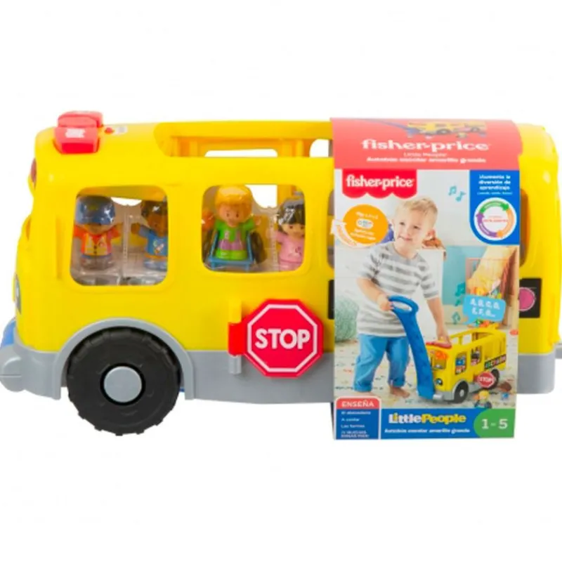 FISHER PRICE Primera Infancia Y Preescolar|Vehículos, Trenes Y Parkings-Little People Autobús Escolar Amarillo Grande