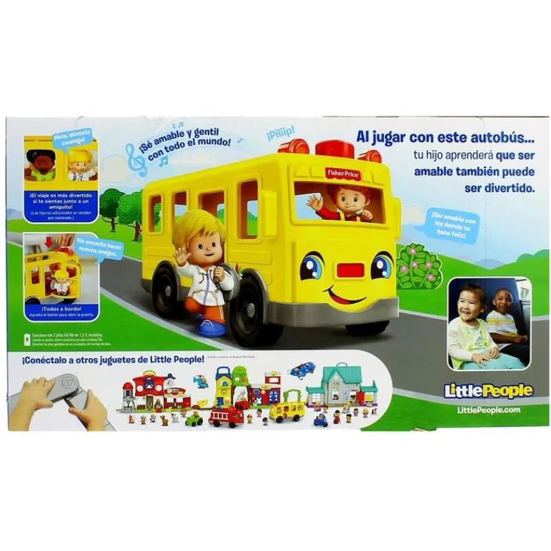 FISHER PRICE Primera Infancia Y Preescolar|Vehículos, Trenes Y Parkings-Little People Autobús Siéntate Conmigo.