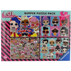 RAVENSBURGER Puzzles Y Construcciones-LOL Surprise Pack Puzzle 4x100 Piezas