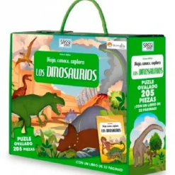 SELECCION DRIM Juegos Y Juguetes Educativos-Los Dinosaurios Puzzle + Libro