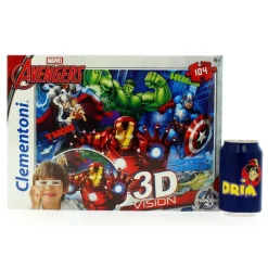 CLEMENTONI Puzzles De 100 A 500 Piezas|Marvel-Los Vengadores Puzzle 3D de 104 Piezas