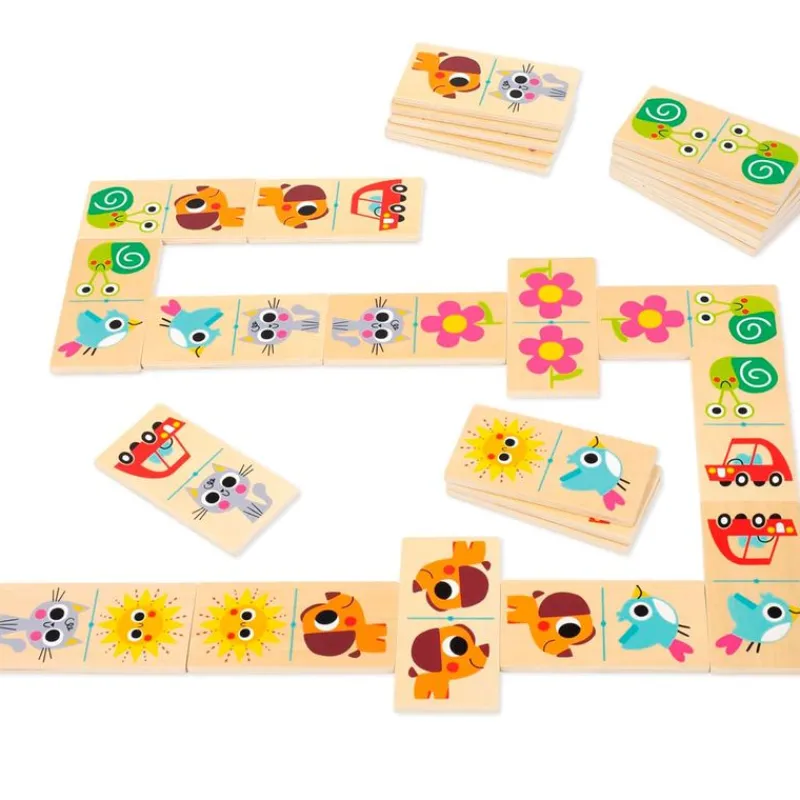 GOULA Primera Infancia Y Preescolar|Juegos Y Juguetes Educativos-Macro Dominó Madera