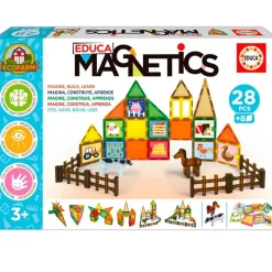 EDUCA Puzzles Y Construcciones-Magnetics Ecofarm 28 Piezas