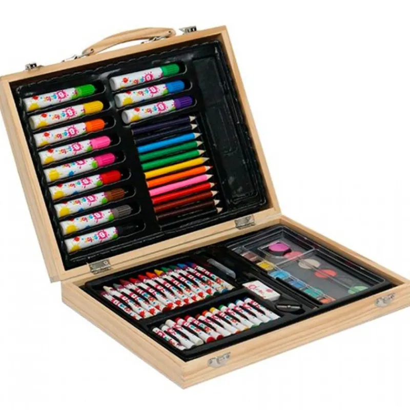 Maletín Madera Pinturas 68 Piezas*DRIM DISCOUNT Sale