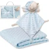 INTERBABY Complementos Para El Descanso|Regalos De Nacimiento-Manta Minky + Dou Dou Osito