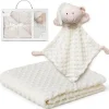 INTERBABY Complementos Para El Descanso|Regalos De Nacimiento-Manta Minky + Dou Dou Osito
