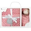INTERBABY Complementos Para El Descanso|Regalos De Nacimiento-Manta Minky + Dou Dou Osito