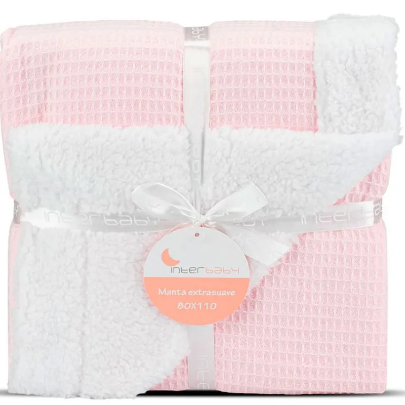 Manta para bebé Borreguito Rosa*INTERBABY