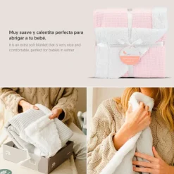Manta para bebé Borreguito Rosa*INTERBABY