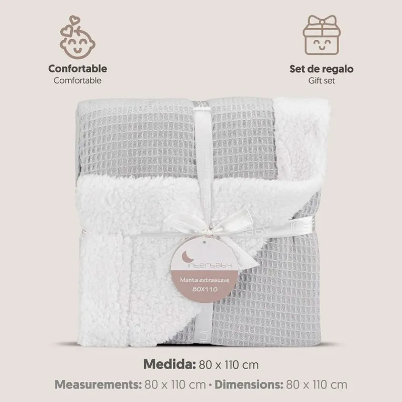 Manta para bebé Borreguito Gris*INTERBABY Clearance