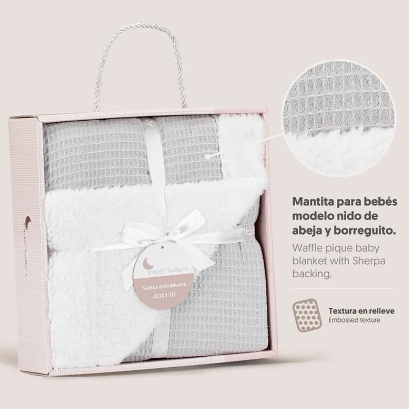 Manta para bebé Borreguito Gris*INTERBABY Clearance