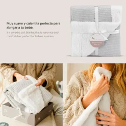 Manta para bebé Borreguito Gris*INTERBABY Clearance