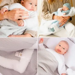 Manta para bebé Borreguito Gris*INTERBABY Clearance