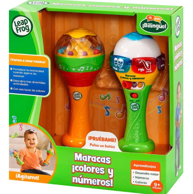 VTECH Instrumentos Musicales|Primera Infancia Y Preescolar-Maracas ¡Colores y Números!