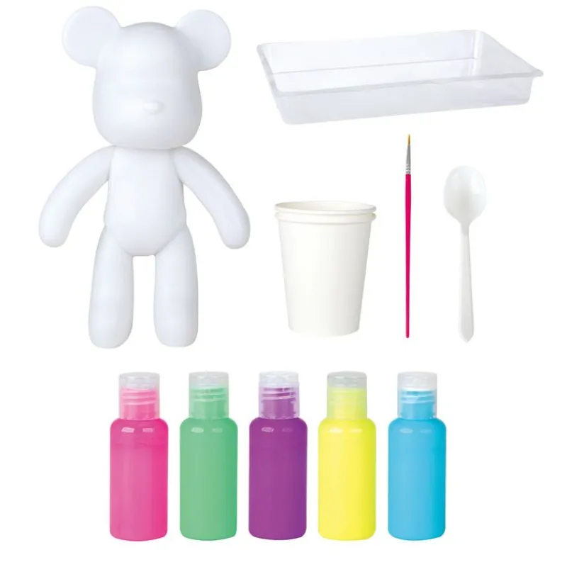 TOY PARTNER Manualidades-Marbleous Bear Crea tu Oso de Colores Neón