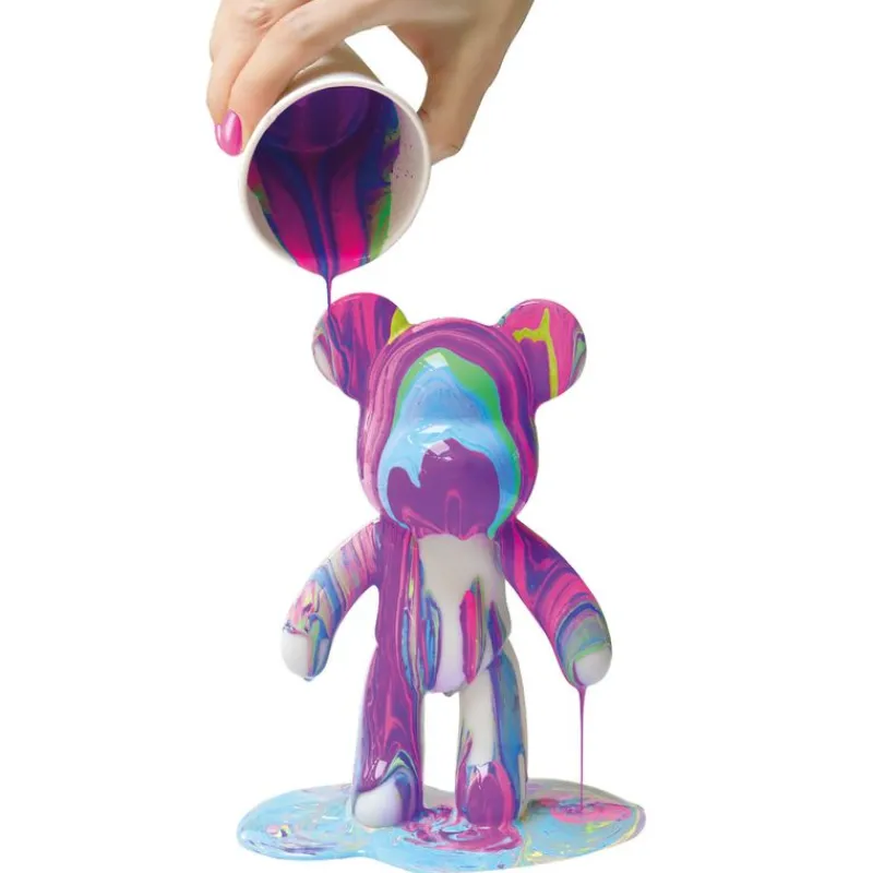 TOY PARTNER Manualidades-Marbleous Bear Crea tu Oso de Colores Neón