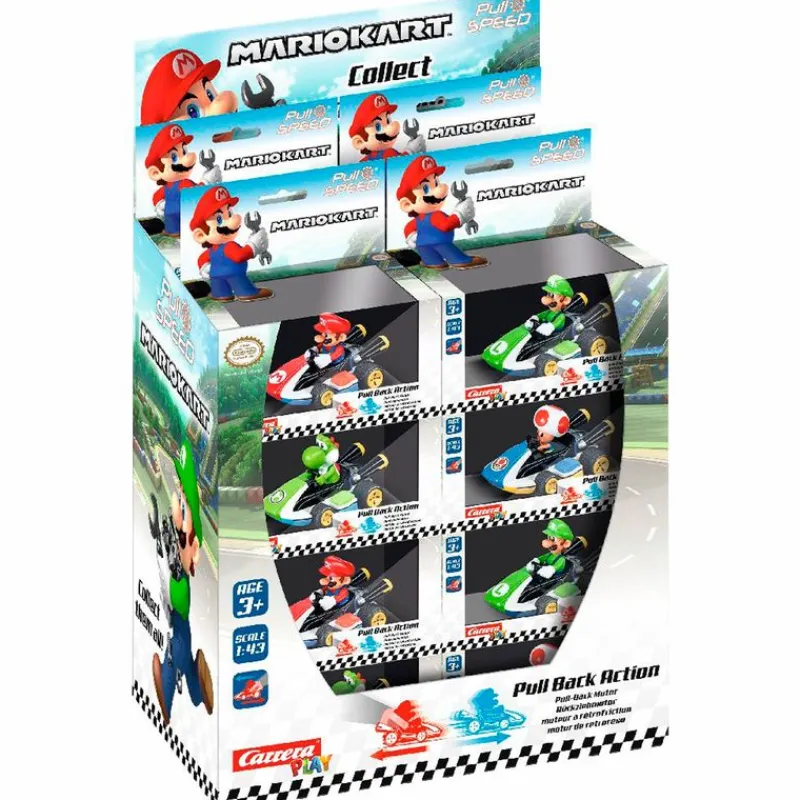 CARRERA Coches Escala 1:32 Y 1:43|Vehículos, Trenes Y Parkings-Mario Kart Vehículo Retrofricción Surtido
