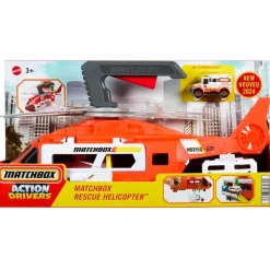 MATTEL Vehículos, Trenes Y Parkings-Matchbox Action Drivers Helicóptero de Rescate