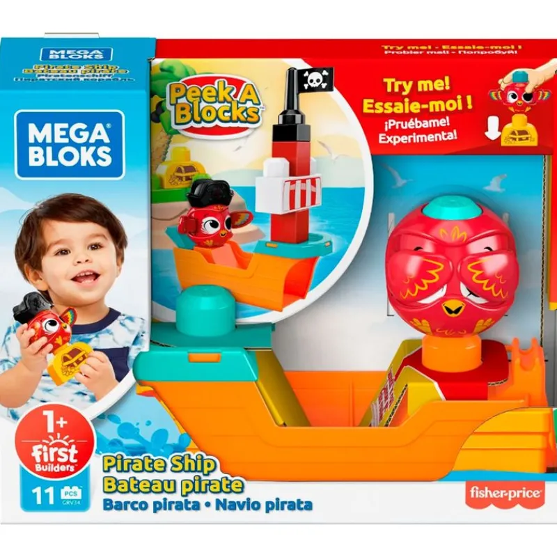 MEGABLOKS Puzzles Y Construcciones-Mega Bloks Barco Pirata