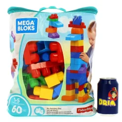 MEGABLOKS Puzzles Y Construcciones-Mega Bloks bolsa clásica 60 piezas
