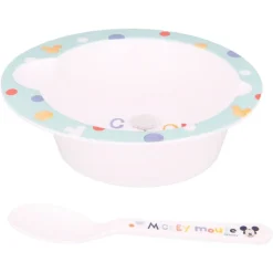 STOR Vajillas Infantiles-Mickey Mouse Pack Plato + Cuchara Micro