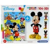 Mickey Mouse Puzzle 104 Piezas con modelo 3D*CLEMENTONI