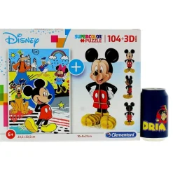 Mickey Mouse Puzzle 104 Piezas con modelo 3D*CLEMENTONI