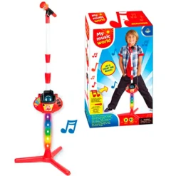 DRIM DISCOUNT Instrumentos Musicales-Micrófono Infantil con Stand y Funciones