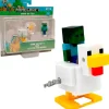 BIZAK Figuras Y Figuras De Acción-Minecraft Bebé Zombie y Jinete Avícola con Movimiento