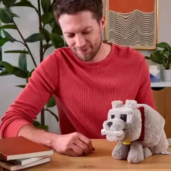 MATTEL Figuras Videojuegos|Primera Infancia Y Preescolar-Minecraft Dennis el Lobo Peluche Interactivo