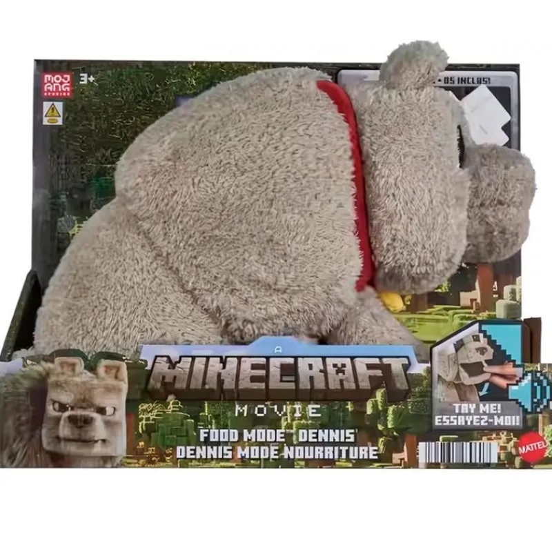MATTEL Figuras Videojuegos|Primera Infancia Y Preescolar-Minecraft Dennis el Lobo Peluche Interactivo