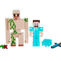 MATTEL Figuras Videojuegos|Figuras Y Figuras De Acción-Minecraft Pack 2 Figuras Surtidas
