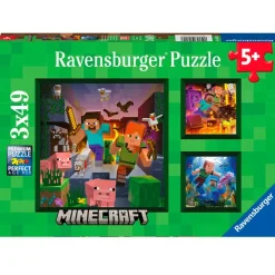 Minecraft Puzzle 3x49 Piezas*RAVENSBURGER Best