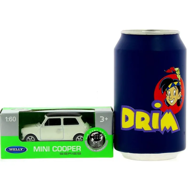 DRIM DISCOUNT Vehículos, Trenes Y Parkings-Mini Cooper Blanco Vehículo 1:60