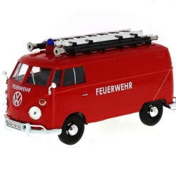 MOTOR MAX Coches Escala 1:24-Miniatura Volkswagen Van FEUERWEHR 1:24