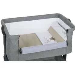 MS Minicunas-Minicuna Colecho Comfy Gris + textil Wish
