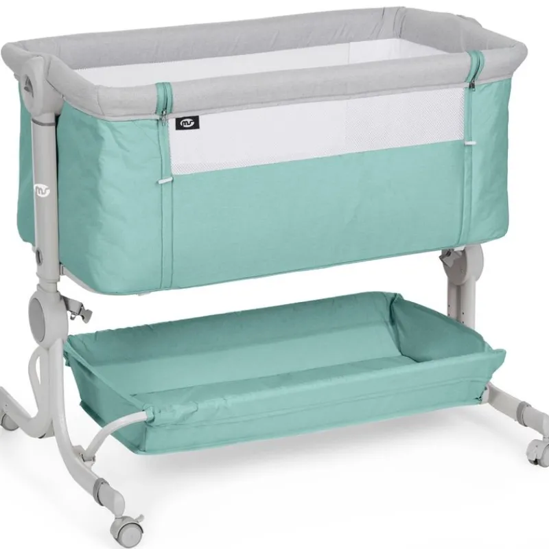 Minicuna Colecho Comfy Menta + textil Elefante*MS Outlet
