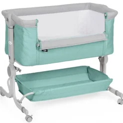 Minicuna Colecho Comfy Menta + textil Elefante*MS Outlet