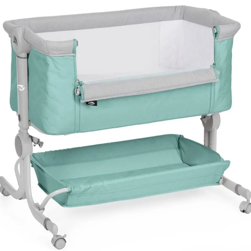 Minicuna Colecho Comfy Menta + textil Elefante*MS Outlet