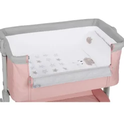 Minicuna Colecho Comfy Rosa + textil Star*MS Hot